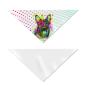Preview: Hunde-Bandana Bootsmann - Popart Hundedesign, 100 % Polyester, 70x30 cm, verstellbar, waschbar